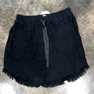 Umgee High Waist Skirt with Drawstring in Black - New